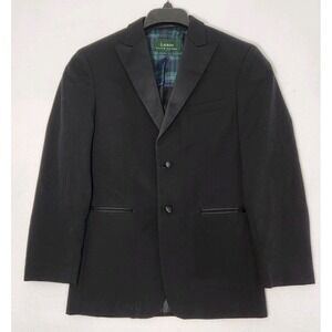 Lauren Ralph Lauren Boys Black Blazer Jacket Size 14R 100% Wool